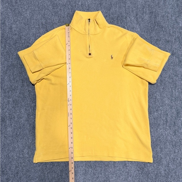 Polo Ralph Lauren Men's Yellow 1/4 Zip Pullover Sweater - Size XL - Picture 6 of 8